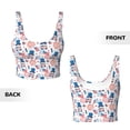thumbnail image 6 of Uemuo American Gnomes Pattern Women's Sports Bra - High Impact Support, Breathable, and Comfortable Athletic Bra for Running, Yoga, and Workouts, 6 of 9