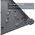 thumbnail image 4 of Pet Feeding Mat,Waterproof Raised Edge Silicone,Dog Cat Food Mats Contain Spills Protects Floors, Placemats,Blue,18.9"×11.8", 4 of 12