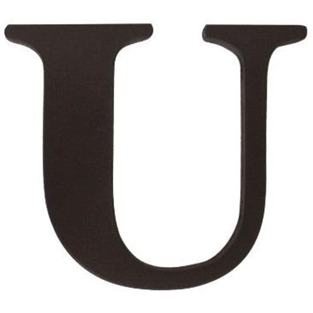 Little Haven 8' Wood Letter - Espresso Capital Letter U