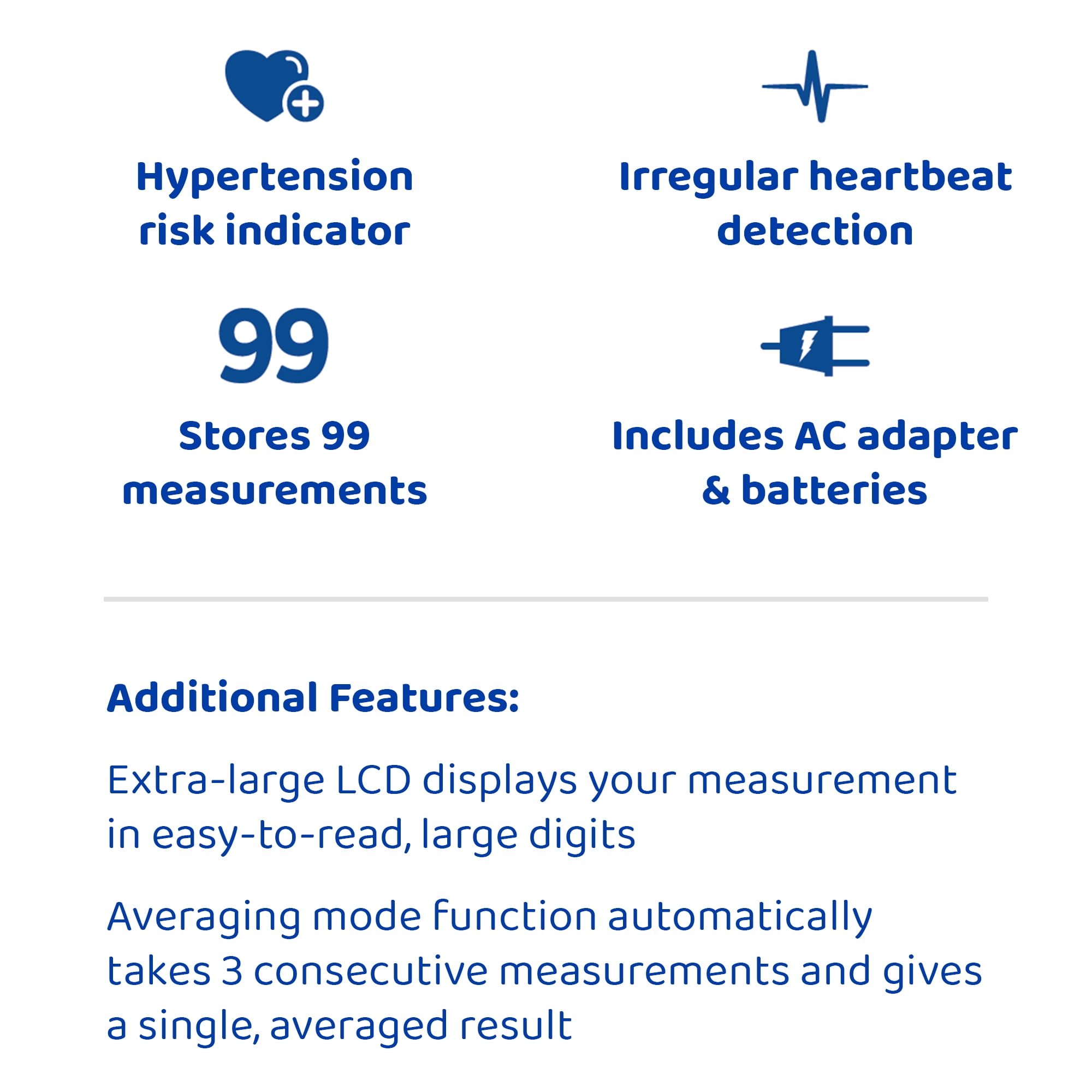Rite Aid Series 400 Upper Arm Blood Pressure Monitor, Stores 99 Measurements