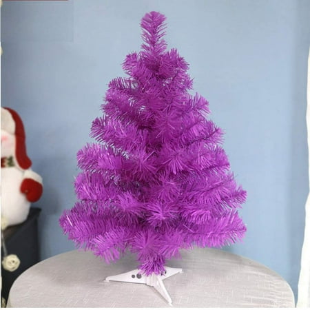 Tabletop Xmas Tree,24 Christmas Trees Decorated Purple