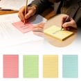 thumbnail image 1 of Large Size Lined Sticky Notes Colorful Self Lined Memo Pads Removable Sticky Notes for Student Home Message Reminder, 1 of 9