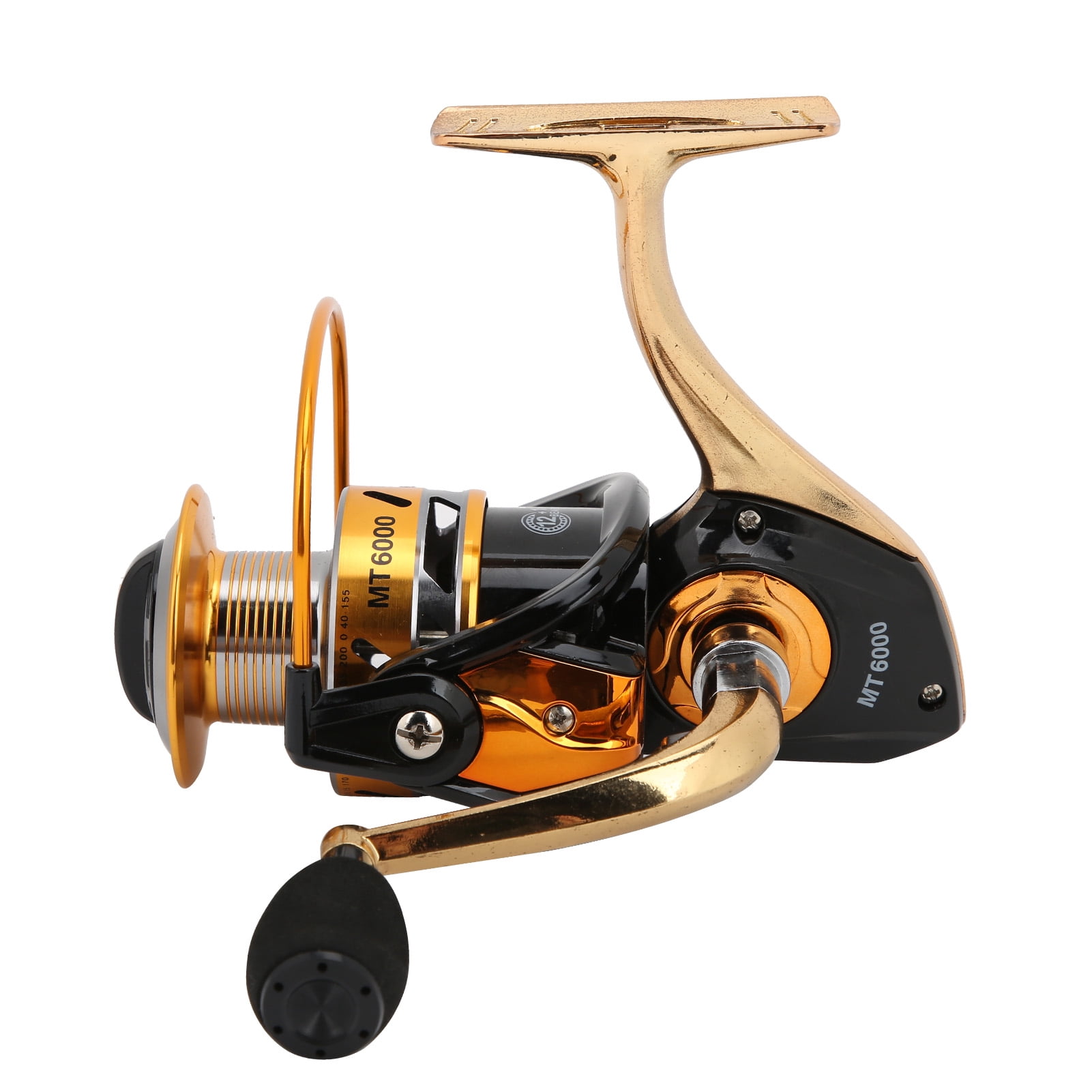 BIMZUC MT6000 Metal Sea Fishing Spinning Reel 12+1BB 5.5:1 Gear Ratio Portable Fishing Wheel for Saltwater and Freshwater Angling, Ambidextrous Smooth Casting Professional Tackle Gear