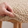 thumbnail image 4 of ShaoXinWan Round Linen Bar Stool Cover,Elastic Textured Fabric Seat Cushion Slipcover,Washable Non-slip Stretch Stool Protector for Adjustable Swivel Rolling Stool Home Salon Office Use, 4 of 6