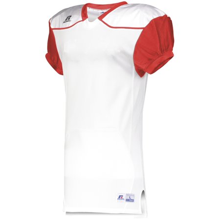 RUSSELL COLOR BLOCK GAME JERSEY (AWAY), XL, WHITE/TRUE RED