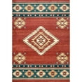 thumbnail image 2 of nuLOOM Margene Tribal Diamond Area Rug, 6' 7" x 9', Red, 2 of 2