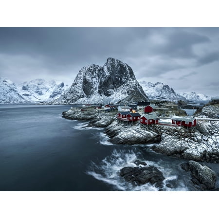 Art.com Hamnoy - Lofoten Islands, Norway Coastal Rocks and Mountains. Photographic Print by ClickAlps, 32" x 24"