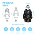 thumbnail image 3 of Game Controller Black Pattern Lamb Fleece Blanket Hoodies for Teens ,Teens Oversize Sherpa Wearable Hooded Blanket Sweatshirt with Super Pockets, 3 of 6