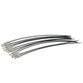 thumbnail image 4 of 10 piezas de lazo de alambre para equipaje lazos para etiquetas de equipaje correas de alambre de metal de material acero inoxidable negro, 4 of 8