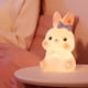 thumbnail image 4 of Lámpara de mesa LED de conejo de Pascua – Decoración de conejo mono de plástico rosa o blanco de 6,5 pulgadas, acento portátil para colgar, regalo navideño con un resplandor ambiental suave, 4 of 6