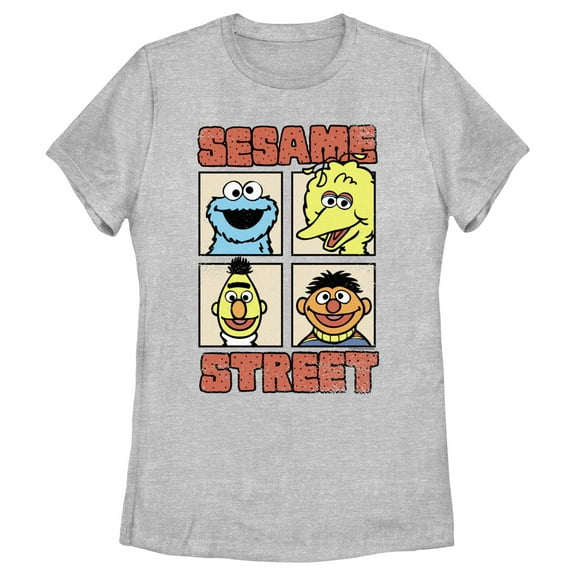 Women's Sesame Street Four Panels Pals Graphic T-Shirt