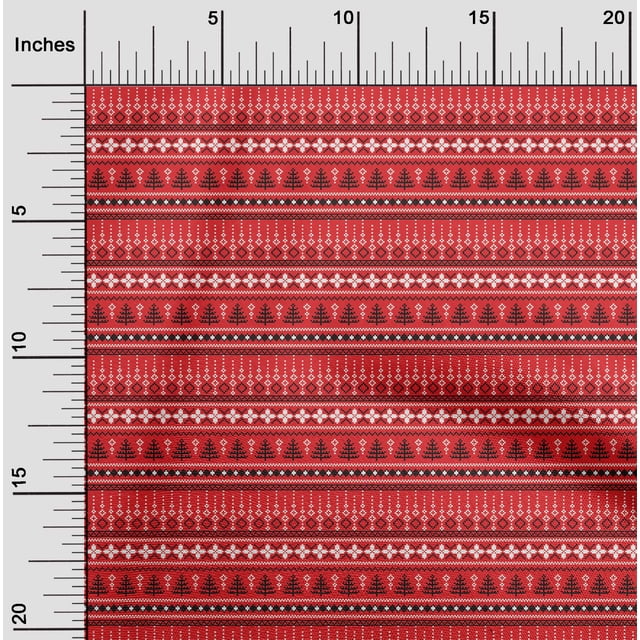 oneOone Polyester Spandex Red Fabric Merry Christmas Sewing Craft Projects Fabric Prints By Yard 56 Inch Wide-EFW