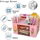 thumbnail image 3 of 1 organizador de escritorio (rosa), portalápices multifunción con 7 compartimentos, organizador de papelería con cajón, mesa de plástico para suministros de oficina ER, 3 of 5
