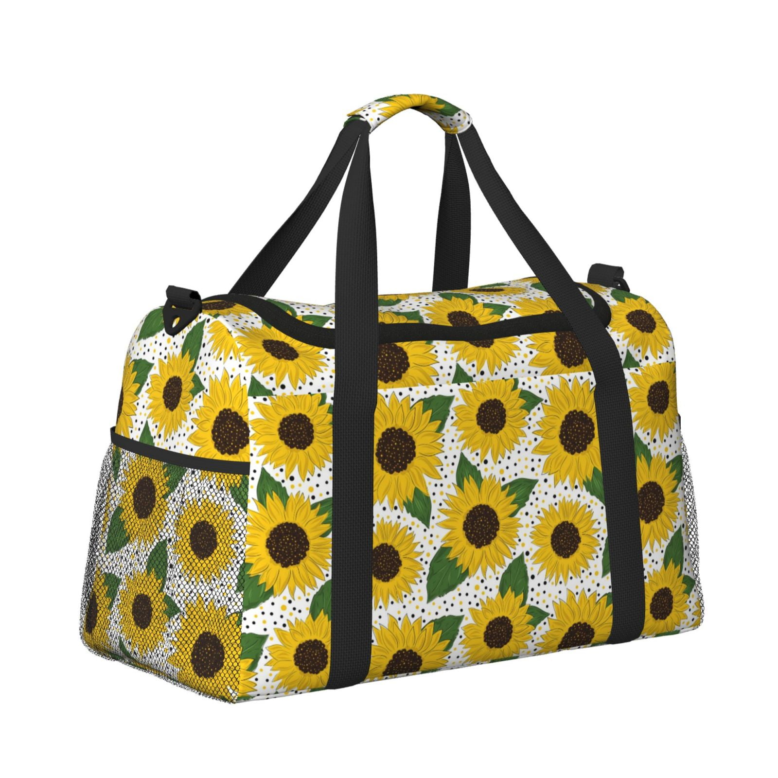Fuzoiu Sunflowers Print Travel Duffle Bag,Carry On Tote Bags,Duffel Bag,Sport Gym Bag, Hospital Bag for Labor and Delivery, Overnight Bag,Luggage Bag