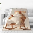 thumbnail image 1 of Balery Relaxing Cat With Tea Manta de Felpa Suave y Acogedora – Cobija de Franela Aterciopelada para Cama, Lavable y Cálida para Sofá, Mascotas, Transpirable-80"x60", 1 of 7