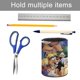 thumbnail image 5 of Alicia en el País de las Maravillas-theme Cylinder Pen Holder Pencil Organizer with Flannel Lining PVC Leather Material Cardboard Base for study work 10*8CM, 5 of 6