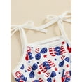 thumbnail image 6 of Hirigin 4th of July Baby Girl Outfit Kids Jumpsuit Tie-up Spaghetti Straps Stars Print Romper 12M 18M 2T 3T 4T 5T Fourth of July Clothes, 6 of 8