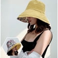 thumbnail image 3 of Wide Brim Cotton Summer Hat,Women's Packable Reversible Floral Bucket Hat Sun Protection Beach Cap Floppy Sun Hats, 3 of 11