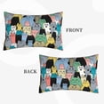 thumbnail image 2 of Lsque Different Cats Pattern Pillow Case – Soft & Cozy Throw Pillow Cover, Hypoallergenic Cushion Case for Sleeping Women with Envelope Closure-16"x24", 2 of 6