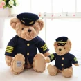 thumbnail image 4 of 22/30/40cm Oso piloto Muñecas de peluche de alta calidad Muñecos de peluche suaves Capitán oso Muñecas de peluche Kawaii Bebé Niños Regalos de cumpleaños, 4 of 4