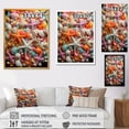 thumbnail image 4 of Designart "Multihued Symphony of Seashells" Coastal Framed Wall Art - Coastal Pink Coastal Tropical Entryway Framed Wall Art Print, 4 of 6