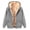 E1-Grey690, variant on Puliio Womens Oversized Winter Warm Solid Full Zip Hoodies Cozy Long Sleeve Hooded Sweatshirts with Side Pockets