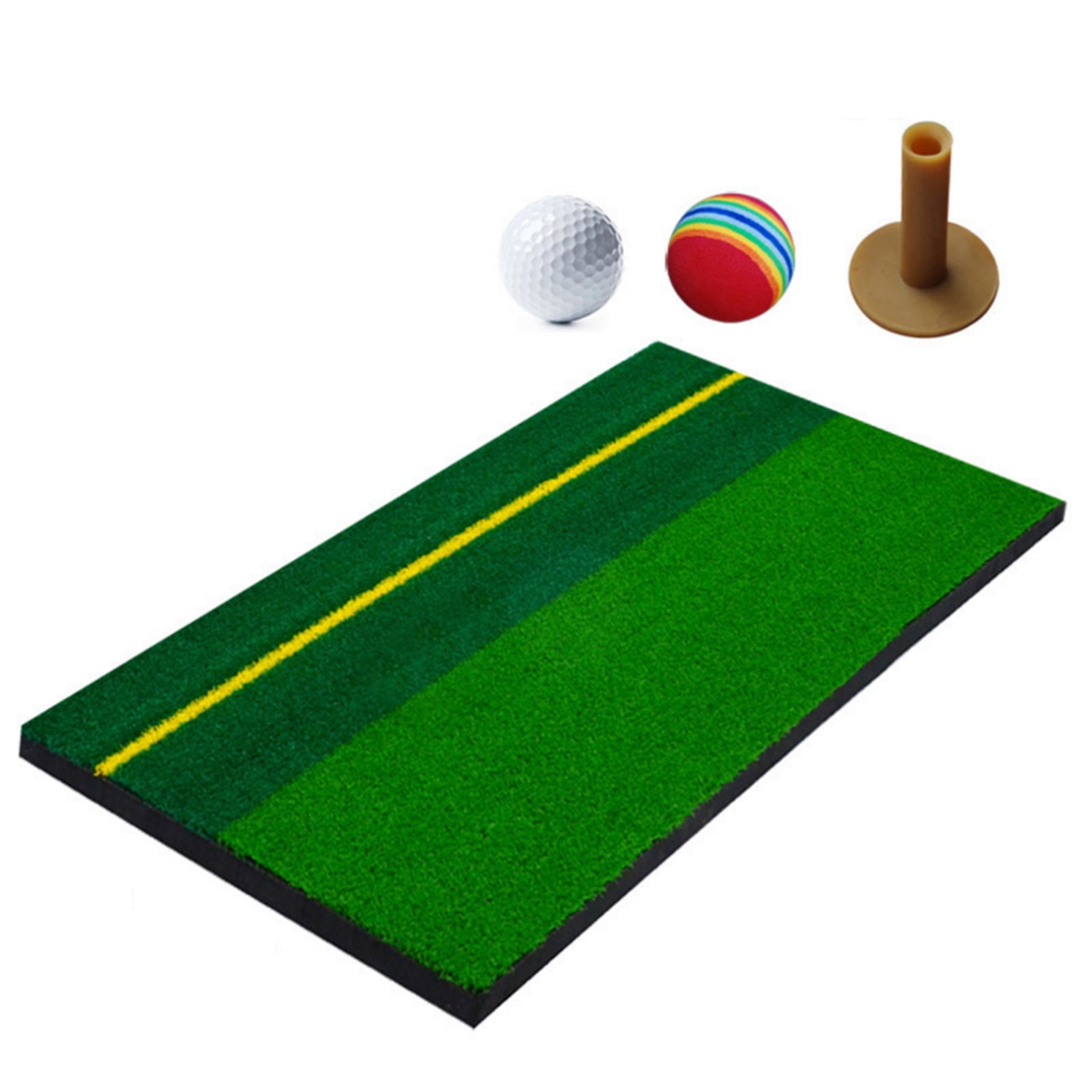 Golf Exercise Mat Training Hitting Grass Pad with Ball Backyard Indoor