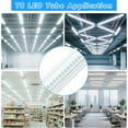 thumbnail image 5 of (10-Pack) 8ft LED Shop Light Fixture, V Shape 150W 18800LM 6000K ( Cold White),8 Foot , 96'' T8 Integrated LED Tube, Linkable Led Bulbs for Garage, Warehouse, Plug and Play, Clear Lens, 5 of 5