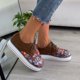 thumbnail image 1 of Zapatos casuales cómodos de estilo clan de vendaje con punta redonda para mujer, zapatos de exterior de tacón plano con estampado Wmkox8yii FOPL1210, 1 of 3