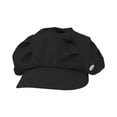thumbnail image 3 of Boina para mujer, gorra de golf, color liso, elegante, ajustable, gorra de taxista, gorra de pintor Negro, 3 of 9