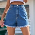 thumbnail image 6 of IROINNID Women's Fashion Frayed Hem Pocket Loose Denim Shorts, 6 of 8