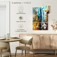 thumbnail image 4 of Elephant Stock The Blue Above Us Wall Art - Vertical Multi Panel Canvas - Living Room Wall Decor - Abstract Multi Panel - Orange And Turquoise Decor By Mara Galvao - 28" x 45", 4 of 4