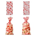 thumbnail image 2 of Nvzi 150 bolsas de celofán para caramelos navideños, bolsas de celofán para golosinas navideñas con lazos para recuerdos de fiestas navideñas, cuatro estilos de cabello mezclados E, 2 of 5