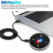 USB Conference Microphone with Speaker, Computer Speakers with microphone, Omnidirectional USB Speakerphone with Enhanced Voice