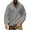Gray, variant on Men's Linen Stripe Hooded Shirts V Neck Half Button Down Long Sleeve Drawstring Blouses Oversized Casual Loose Fit Pullover Tops,M,White