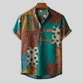 thumbnail image 5 of Viikei Mens T-shirts Under $10 Short Sleeve Shirts Hawaiian Beach Printed Button down Summer Tops, 5 of 9