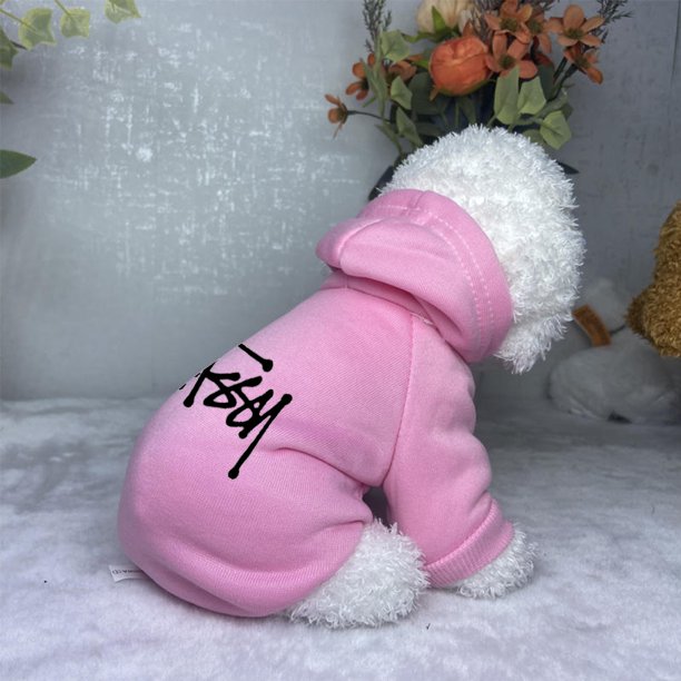 Abrigo con capucha para perros de clima frío Ropa con capucha suave para perros Suministros para mascotas (S PinkBlack)