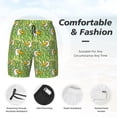 thumbnail image 2 of Kdxio Cartoon Duck Print Men's Swim Trunks with Compression Liner 7 Inch Inseam Quick Dry Swim Shorts, 2 of 5