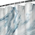 thumbnail image 2 of Extra Long Shower Curtain 72 x 84, Blue Marble 84 inch Tall Shower Curtain Set, Modern Abstract Shower Curtain for Bathroom Decor, Light Blue Luxury Waterproof Shower Curtain, 2 of 4