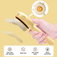 thumbnail image 2 of Rirool Self-Cleaning Pet Brush 2-Pack - Magic Grooming Comb for Cats/Dogs, Removes Loose Fur & Tangles, One-Touch Clean Button, Massage Bristles, 2 of 9