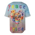 thumbnail image 2 of Peace Love Pride Dachshund with Rainbow Sunglasses LGBT LGBTQ+ All Over Print 3D Baseball Shirt Wiener Dog Lover Gifts Idea Softball Sport - 01004, 2 of 6