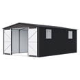 thumbnail image 3 of PABIMIA 12'x18' Outdoor Metal Storage Shed with 2 Windows, Large Steel Garden Shed with Lockable Double Doors, Reinforced Structure for Backyard, Garden, Lawn, 3 of 7