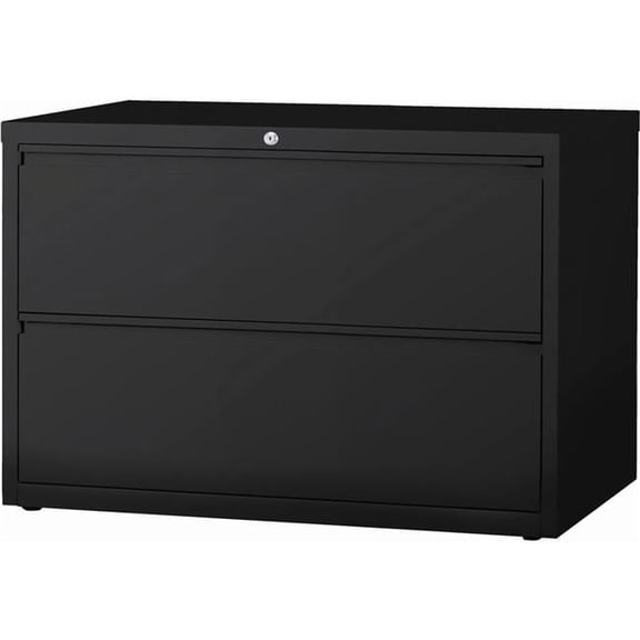Hirsh Industries B691062 42 in. HL10000 Series Lateral File with 2-Drawer - Black