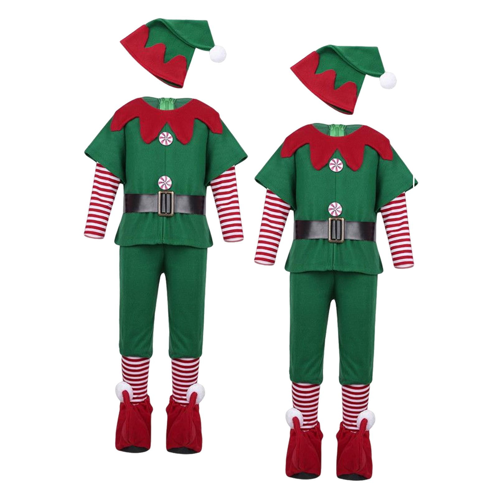 Elf Christmas Costume Cosplay Dress Up Clothes Set for Halloween