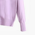 thumbnail image 4 of BKQCNKM Sweaters For Women Ladies' Solid Tone Buttoned Mercerized Cotton Loose Sweater With Cardigan Jacket Womens Sweaters Fall Sweaters For Women Purple L, 4 of 6