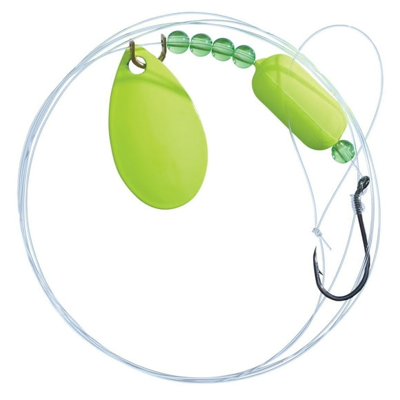 Eagle Claw QLWFRCH1-4 Laser Walleye Floating rig, Single Size 4 Hook, Chartreuse, Laser Walleye Floating rig