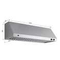 thumbnail image 4 of Forno Biagio 60-Inch Wall Mounted Range Hood, Stainless Steel, Heavy Duty, 4 of 4
