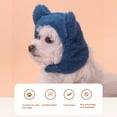 thumbnail image 4 of Naierhg Pet Headgear Cartoon Shape Super Soft Fastener Tape Non-Fading Ultra-Thick Dress Up Polar Fleece Cat Headwear Pet Dog Winter Warm Hat Decor Pet Supplies Pink, 4 of 8
