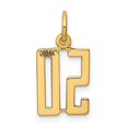 thumbnail image 3 of 14K Yellow Gold Polished Finish Small Size Elongated Shape Number 50 Charm Pendant, 3 of 4