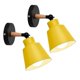 thumbnail image 1 of Packs Vintage Industrial Wall Sconces Ceiling Light Fixtures E27 Metal Adjustable Retro Indoor Wall Lamp for Bedroom Kitchen Restaurant (No Switch, Ye, 1 of 1
